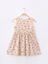 1pc Sweet Cherry Pattern Printed Girls' Vest Dress, Summer